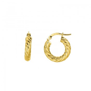 Textured Gold Hoop Earrings