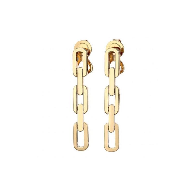 Roberto Coin 3 Link Diamond Drop Earrings