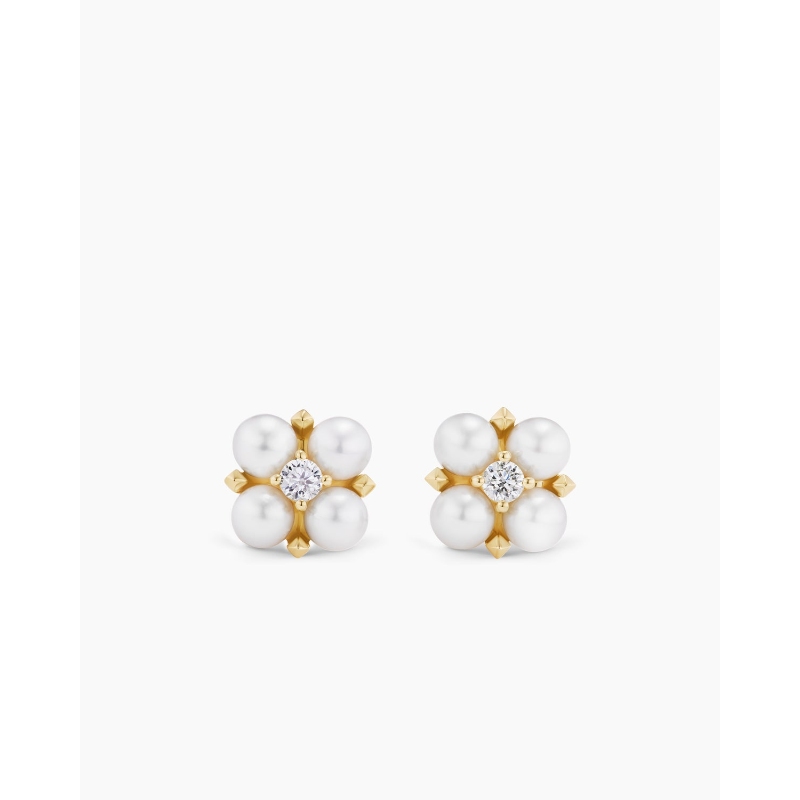 David Yurman Petite Modern Renaissance Pearl Stud Earrings