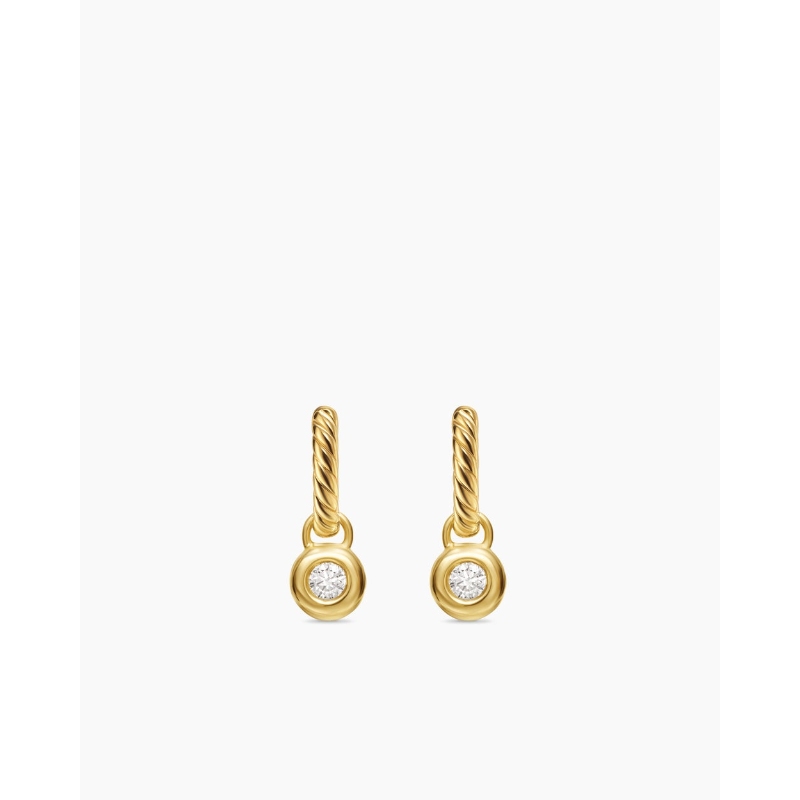 David Yurman Petite Cable Huggie Drop Earrings