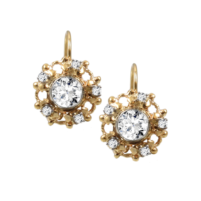 These Beautiful Diamond Sapphire And White Gold Earrings Are An ...