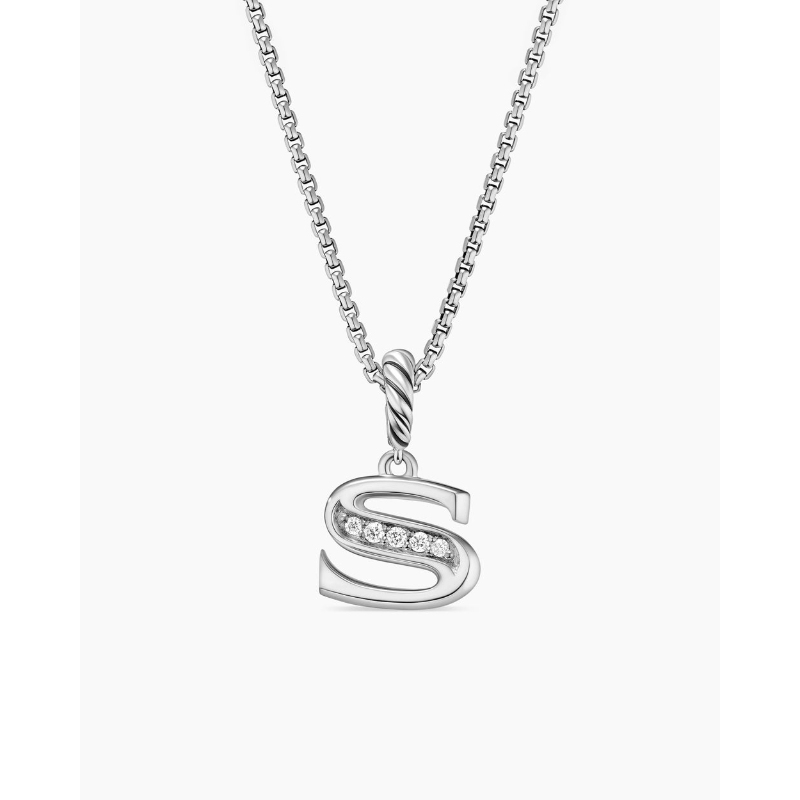 David Yurman 8mm Pave Initial 